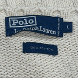 Polo By Ralph Lauren Sweater - Large Cream Cotton