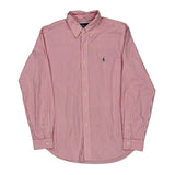 Ralph Lauren Striped Shirt - Large Red Cotton