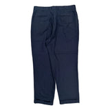 Yves Saint Laurent Trousers - 36W 30L Navy Polyester Blend