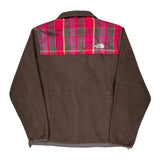 The North Face Checked Fleece Jacket - XL Brown Polyester