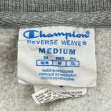 Reverse Weave Champion Spellout Sweatshirt - Medium Gray Cotton