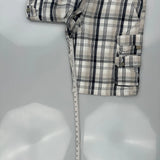 Lee Checked Cargo Shorts - 34W 11L Black & White Cotton