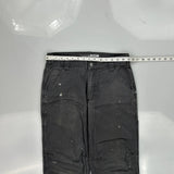 Carhartt Double Knee Carpenter Trousers - 30W 32L Black Cotton