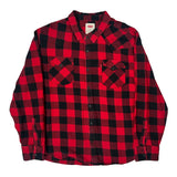 Levis Checked Flannel Shirt - XL Black Cotton