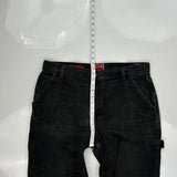 Tommy Hilfiger Denim Wide Leg Carpenter Pants - 37W 30L Black Cotton
