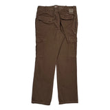 Napapijri Cargo Trousers - 34W 34L Brown Cotton