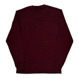 Carhartt Long Sleeve T-Shirt - Small Burgundy Cotton