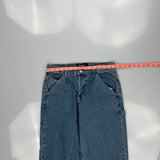Lee Wide Leg Carpenter Jeans - 30W 30L Blue Cotton