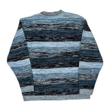 Vintage Southpole Striped Jumper - XL Blue Acrylic