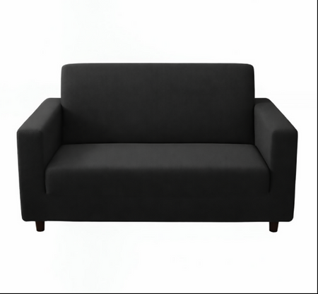 Anyseat 2-Seater Sofa Cover – Plain Gray Style Slipcover for Living Room Chair Protection