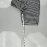 Barbour Pinstripe Shorts - 30W UK 10 Grey Cotton