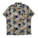 28 Palms Floral Hawaiian Shirt - Large Multicoloured Cotton
