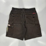 Quiksilver Cargo Shorts - 33W 10L Brown Cotton