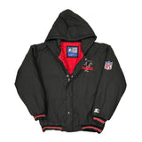 Falcons Starter Football Jacket - Large Black Polyester