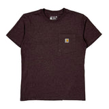 Carhartt T-Shirt - XS Burgundy Cotton