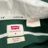 Levis Striped Rugby Shirt - Medium Green Cotton