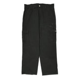 Wrangler Cargo Trousers - 34W 30L Black Cotton