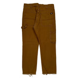 Dickies Carpenter Trousers - 34W 32L Brown Cotton