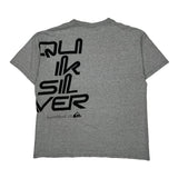 Quiksilver Graphic T-Shirt - Large Gray Cotton
