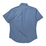 Ralph Lauren Slim Fit Short Sleeve Shirt - Large Blue Cotton