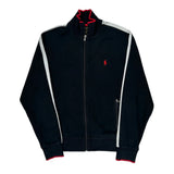 Polo By Ralph Lauren Striped Track Jacket - Medium Black Cotton