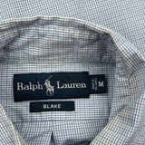 Ralph Lauren Checked Short Sleeve Shirt - Medium Blue Cotton