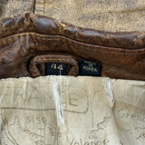 Unbranded Oversized Leather Jacket - Large Brown Leather