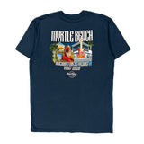 Hard Rock Cafe Graphic T-Shirt - Large Blue Cotton