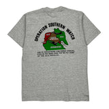 Operation Southern Watch Fruit Of The Loom Single Stitch T-Shirt - Large Grey Cotton Blend