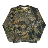 Mossy Oak Camo Long Sleeve T-Shirt - Medium Camo Cotton Blend