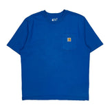 Carhartt T-Shirt - Large Blue Cotton