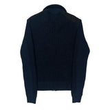 Calvin Klein Zip Up - Medium Blue Cotton