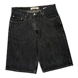 Levis Denim Shorts - 34W 12L Black Cotton
