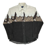 Eagle Print Wrangler Graphic Shirt - Large Cream Cotton