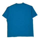 Blank Hanes Single Stitch T-Shirt - 2XL Blue Cotton