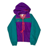 Radial Sleeve Columbia Windbreaker - Small Green Nylon