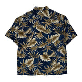 Pierre Cardin Floral Hawaiian Shirt - XL Blue Viscose