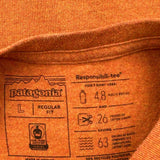 Patagonia Graphic T-Shirt - Large Orange Cotton Blend