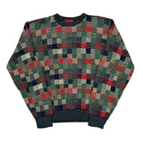 Jos. A. Bank Checked Sweater - Large Multicoloured Acrylic Blend