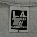 La Sportswear Single Stitch T-Shirt - Large Grey Cotton