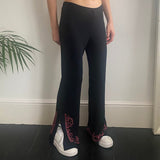 Liu Jo Flared Trousers - Small Black Viscose