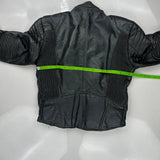Protech Motorcycle Leather Jacket - Medium Black Leather