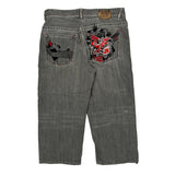 Ecko Unltd Hip Hop Jeans - 36W 24L Grey Cotton