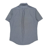 Ralph Lauren Striped Short Sleeve Shirt - Medium Blue Cotton