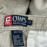 Chaps Ralph Lauren Cord Trousers - 35″ Waist Beige Cotton