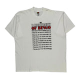 Bingo Fruit Of The Loom T-Shirt - XL White Cotton Blend
