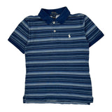 Age 8 Polo By Ralph Lauren Striped Polo Shirt - Small Blue Cotton