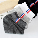 Anyfootwear 5 Pairs One Size 5-11 Grayscale Striped Cotton Ankle Socks Spring Summer Unisex Casual Breathable Navy Style Socks