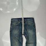 Silver Contrast Stitch Jeans - 36W 30L Blue Cotton