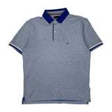 Tommy Hilfiger Polo Shirt - Large Blue Cotton